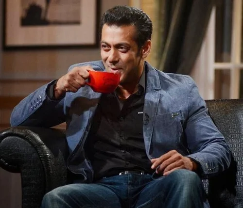 Salman khan drinking coffee on a show named “Koffee with Karan”